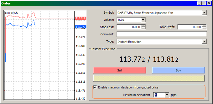 MetaTrader4 - Yeniden fiyat teklifi nasıl önlenir