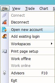 Open new account Open new account