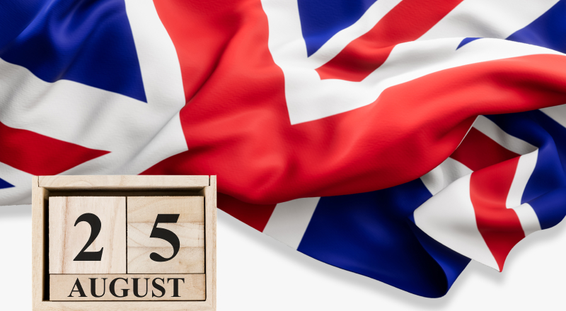 UK Trading Times Changes on August 25